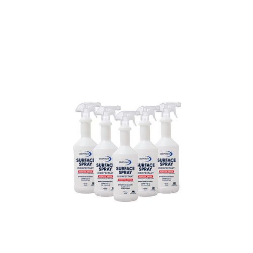 BioProtect Hospital Grade Disinfectant - Surface Spray 750ml x 5